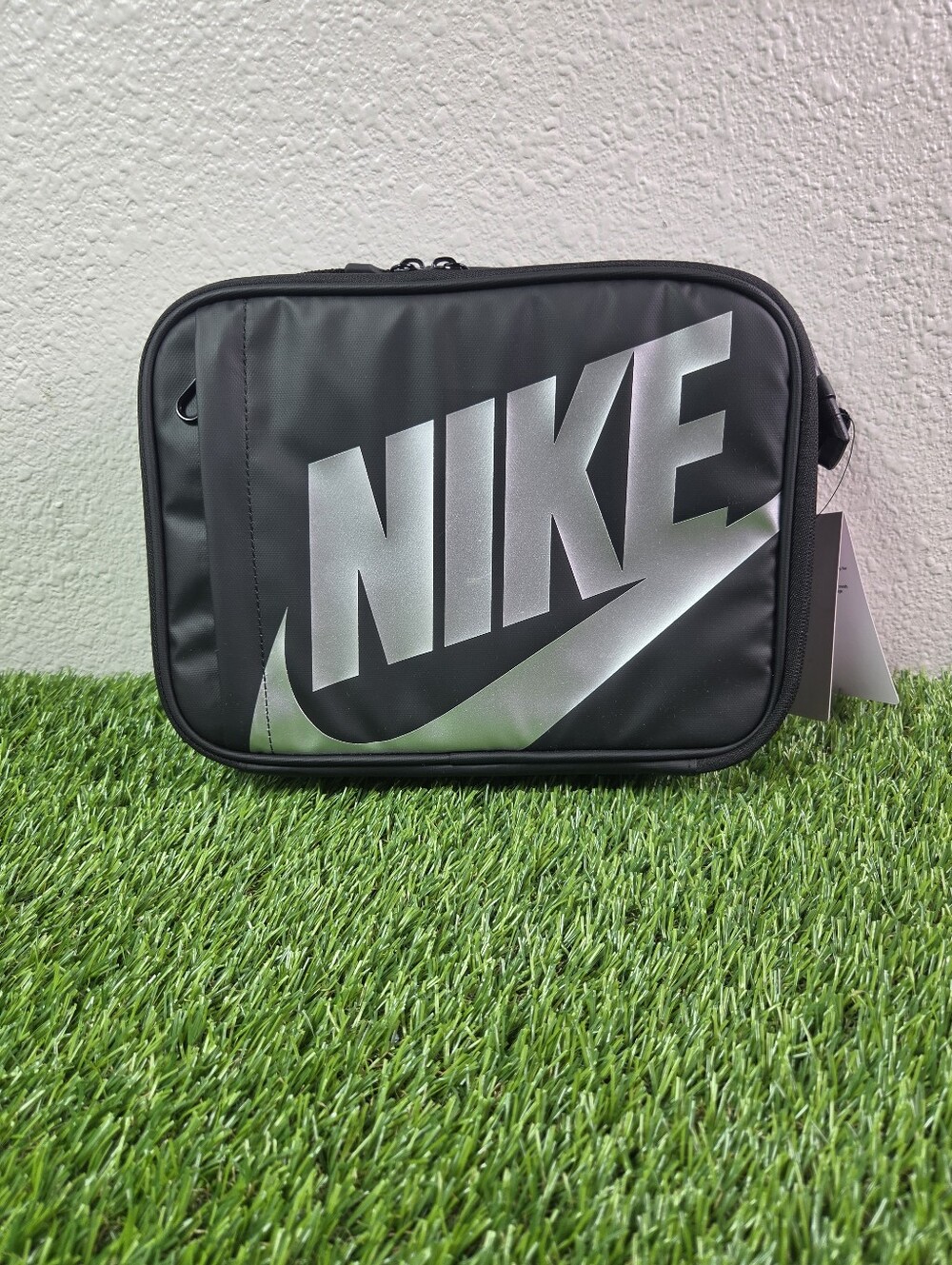 Nike Futura Coated Fuel Pack Lunch Box 4L Black Silver 9A3064-023 NWT
